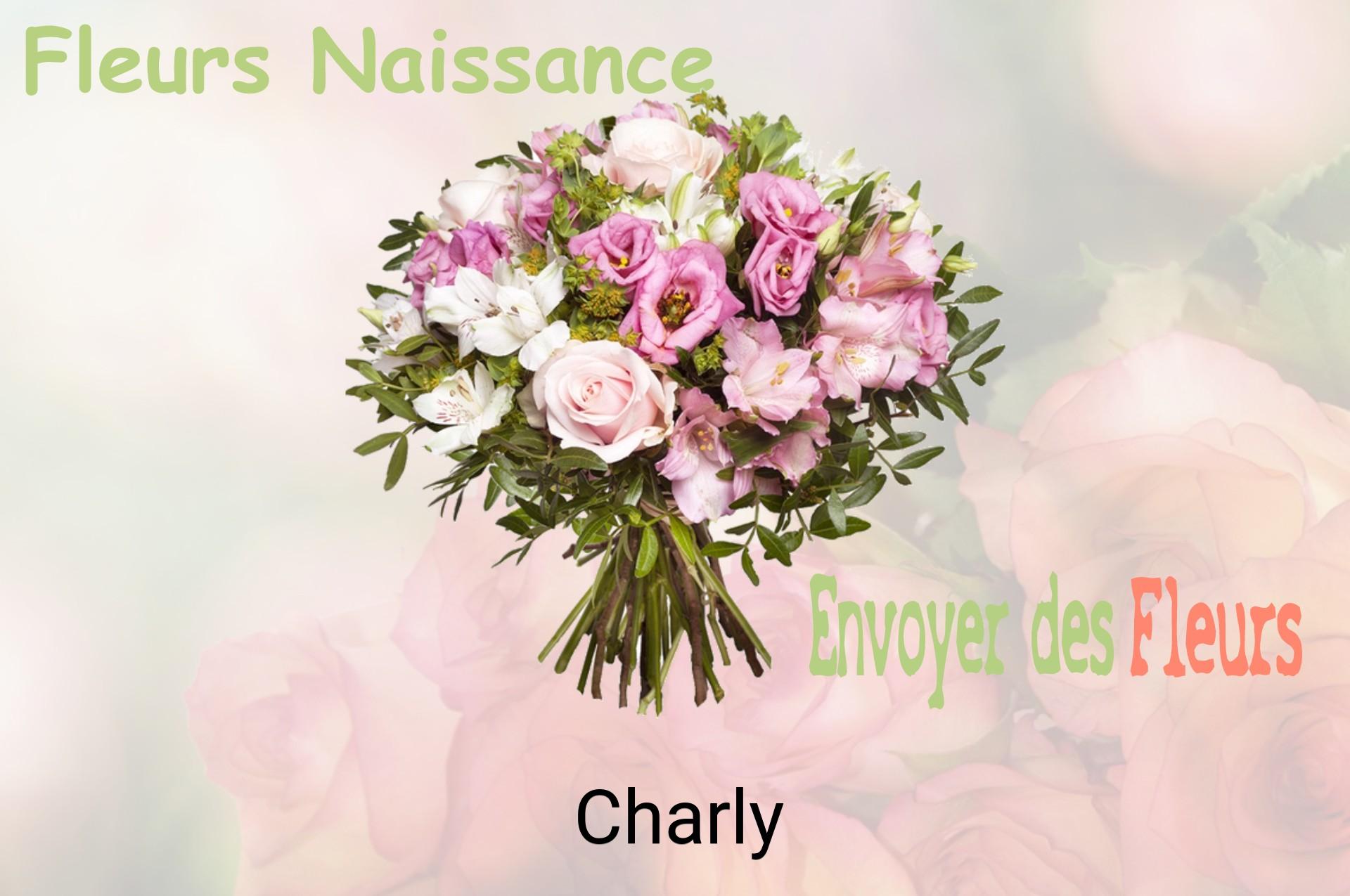 Bouquet de fleurs de naissance livré à Charly